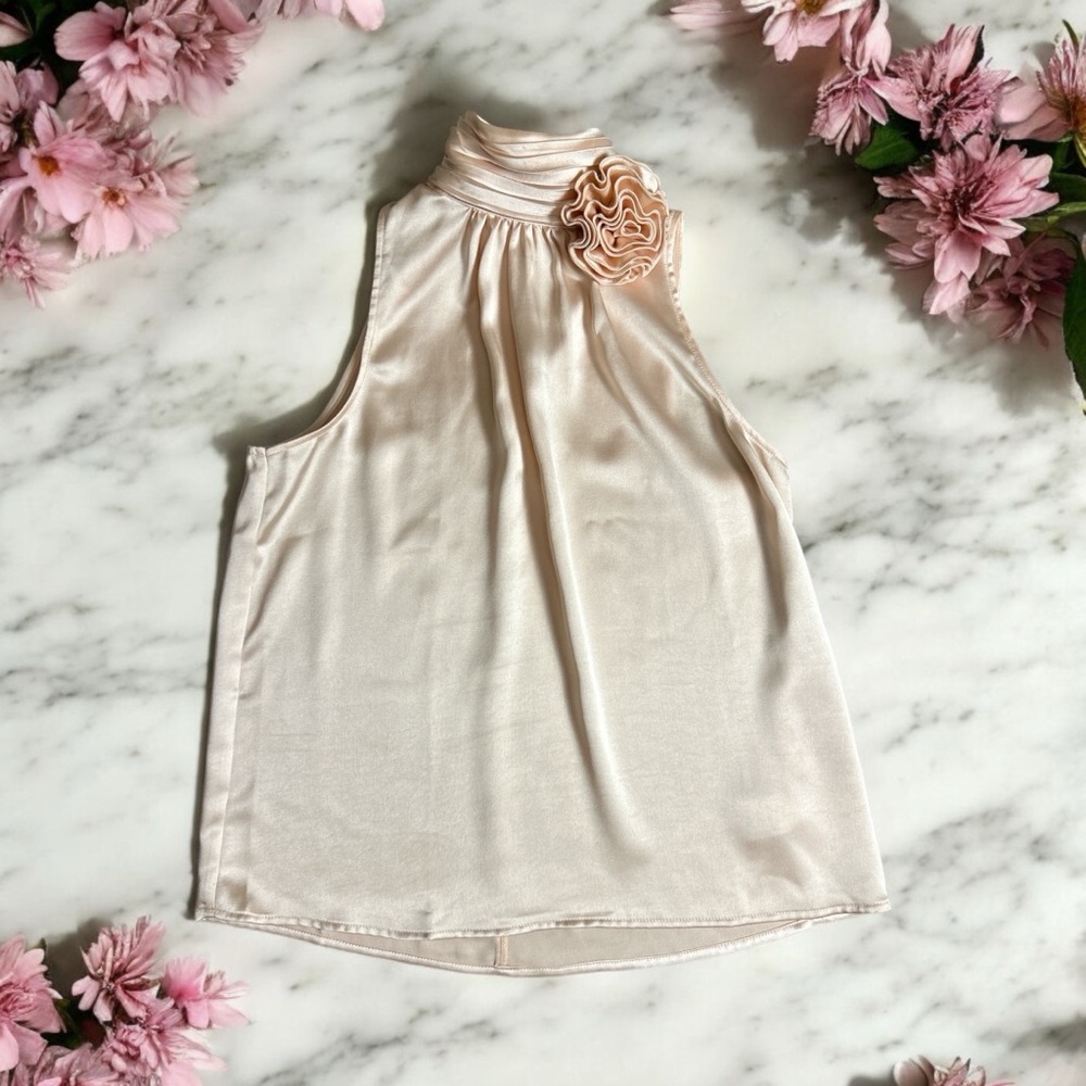NWOT Satin Pink Sleeveless Blouse Rachel Zoe